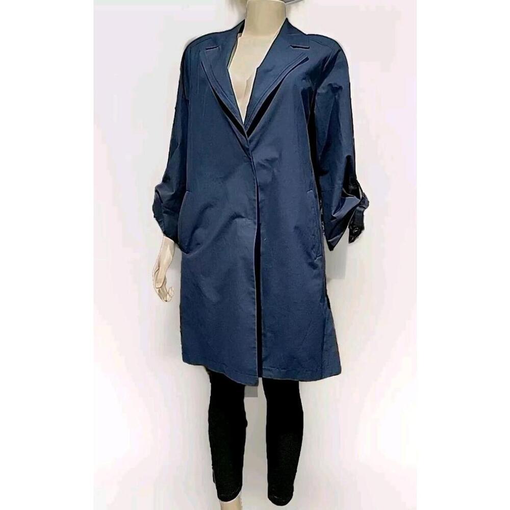 JOINUS Navy Size 66/(US Small) Bow On Rare Sleeves, Lined Coat Jacket #R1